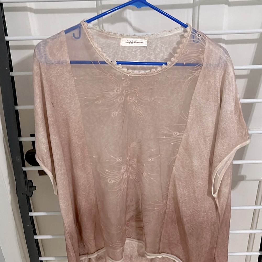 Blush colored Simply Couture. Loose fitting sheet tops.